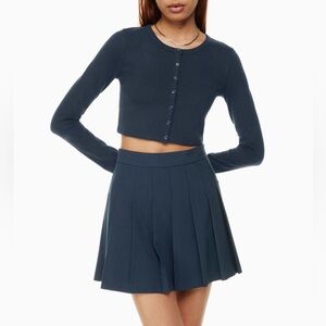 Aritzia Sunday Best Navy blue cardigan Apparel 2xs XXS cotton blend